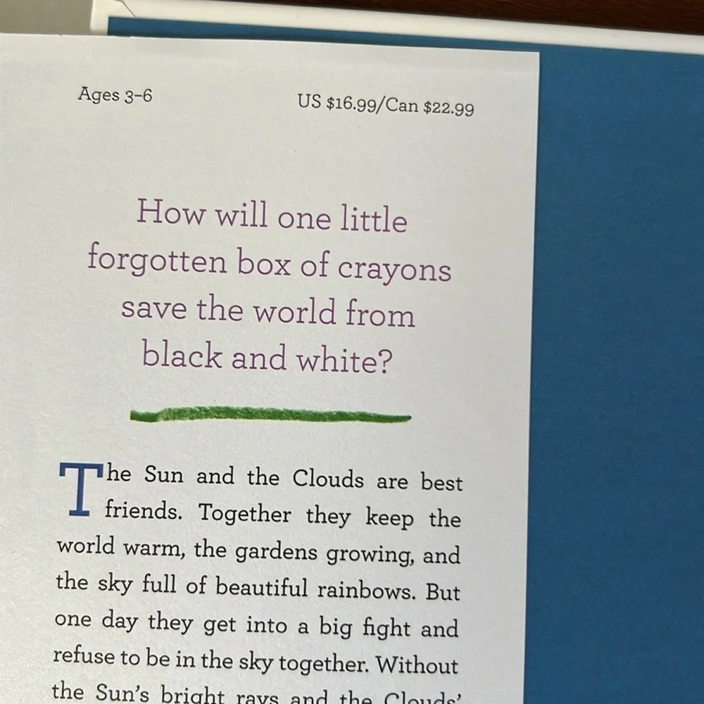 How The Crayons Saved The Rainbow Hardcover Kids Book